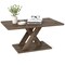 Rectangular 37.5" Coffee Table with Stable Rubber Wood Frame Living Room Table